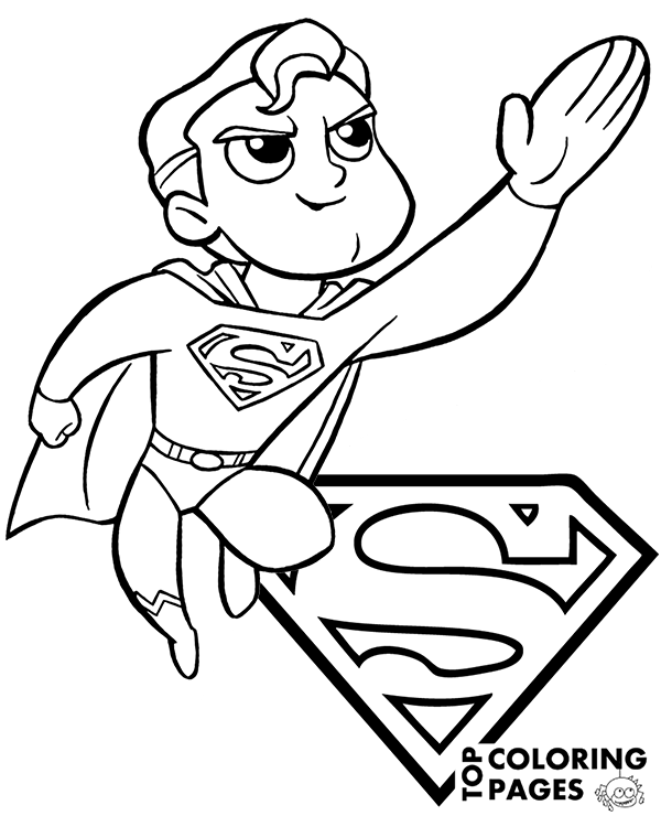 Amazing superman coloring page