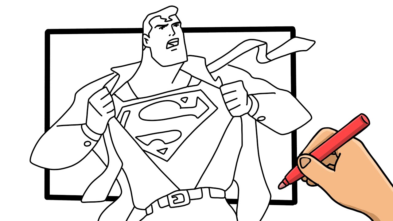 Superman clark kent coloring page