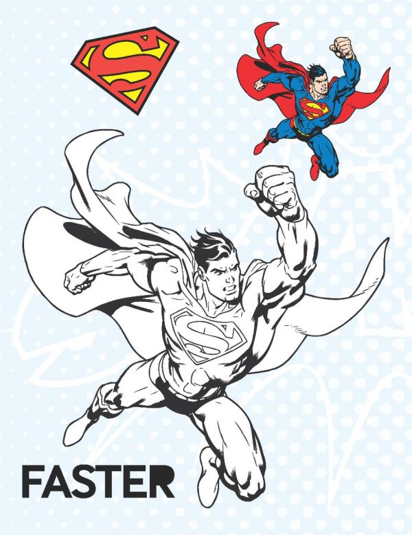Superman copy coloring book set of