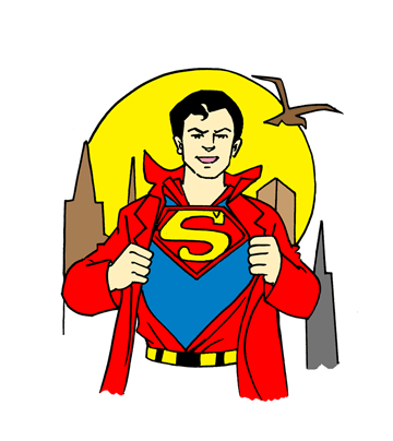 Superman cartoon coloring pages for kids to color and print