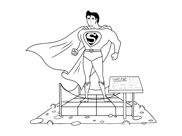 Draw superman royalty