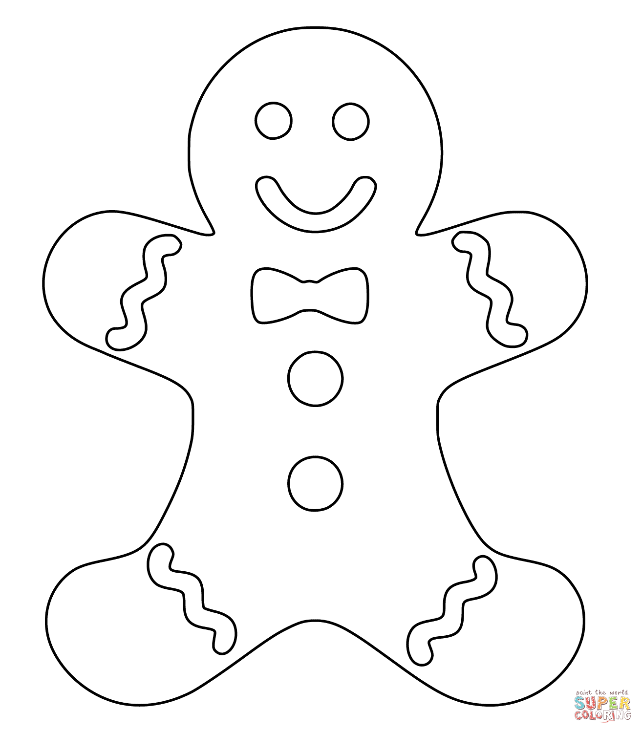 Christmas gingerbread man coloring page free printable coloring pages