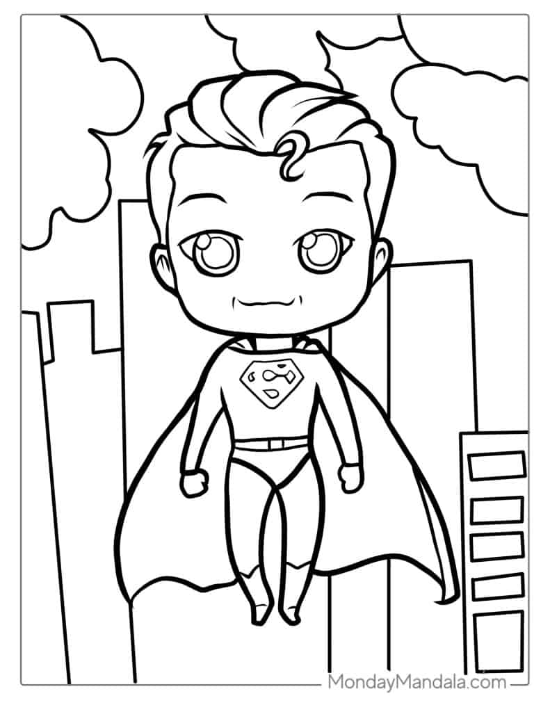 Superman coloring pages free pdf printables
