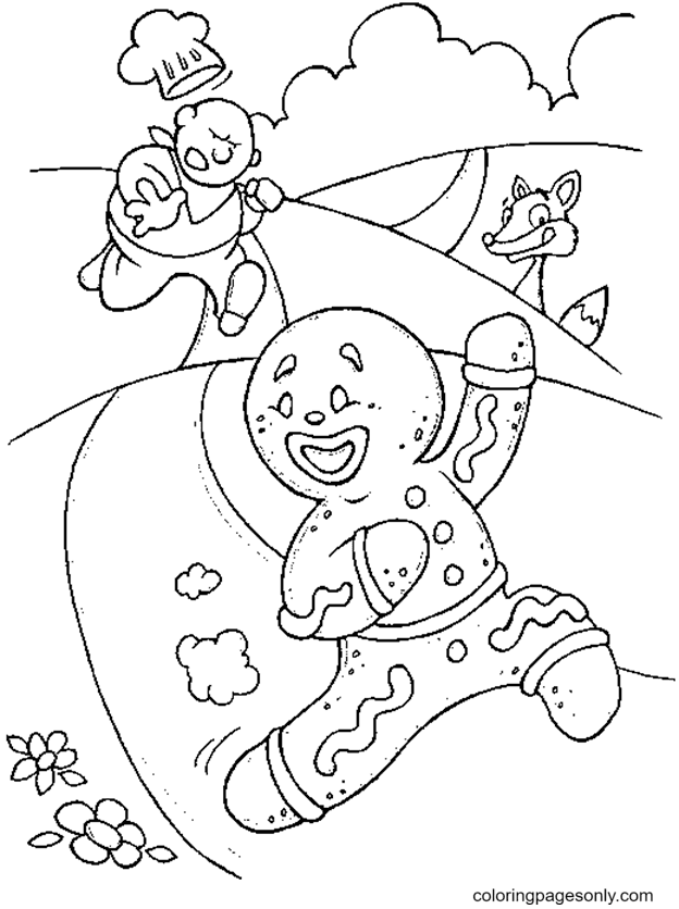 Gingerbread man coloring pages printable for free download