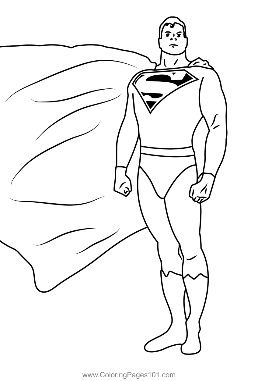 Alex ross superman coloring page for kids