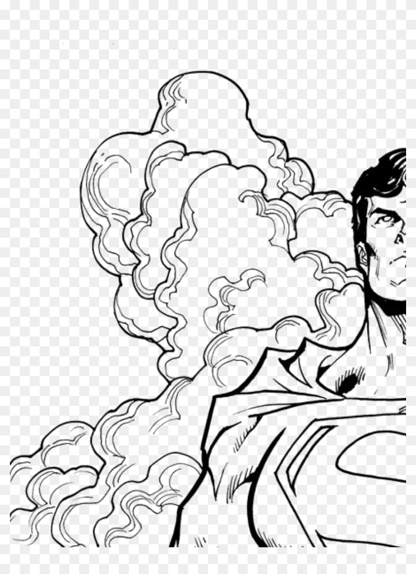 Superman man colouring pages hd png download