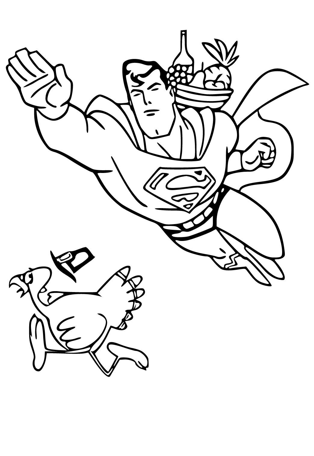 Free printable thanksgiving superman coloring page sheet and picture for adults and kids girls and boys