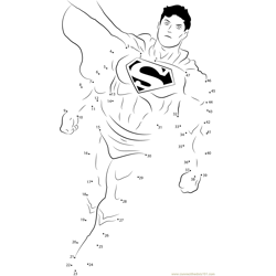 Courageous superman dot to dot printable worksheet
