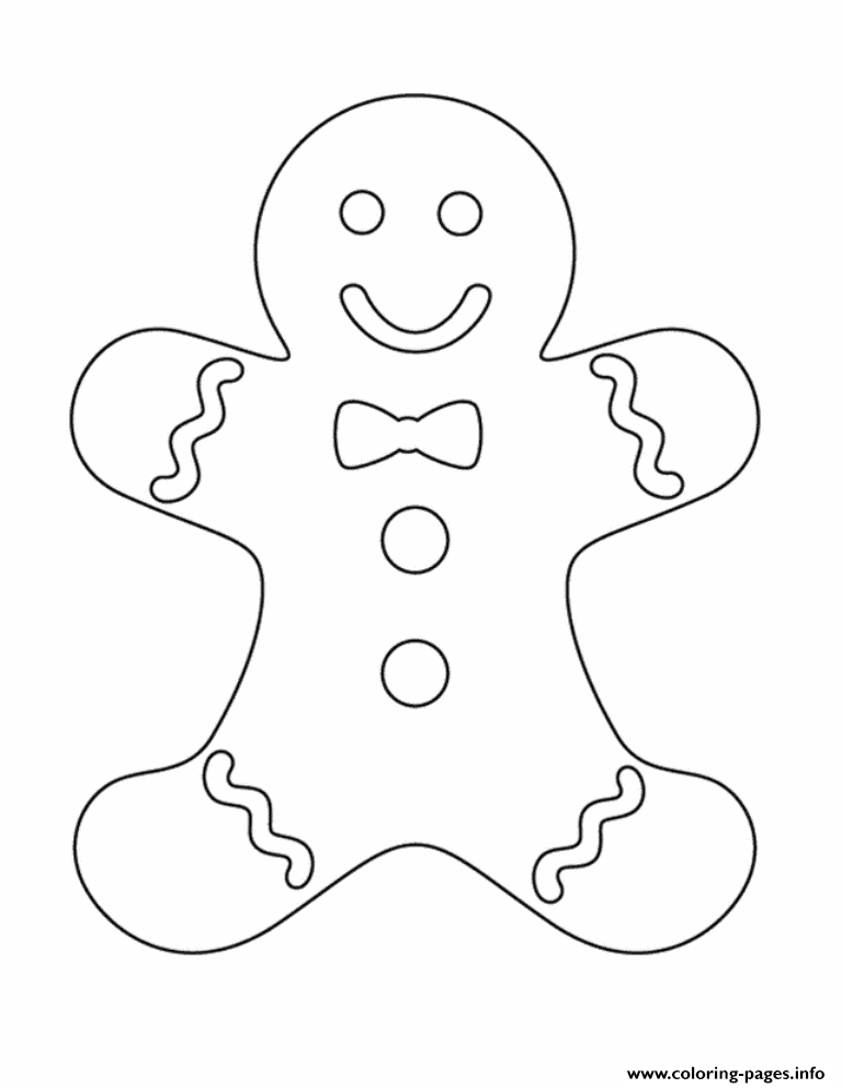 Kids gingerbread man s christmasfdb coloring page printable