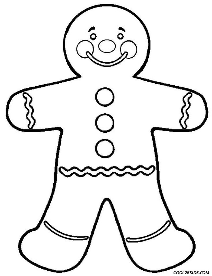 Gingerbread man coloring pages pdf ideas