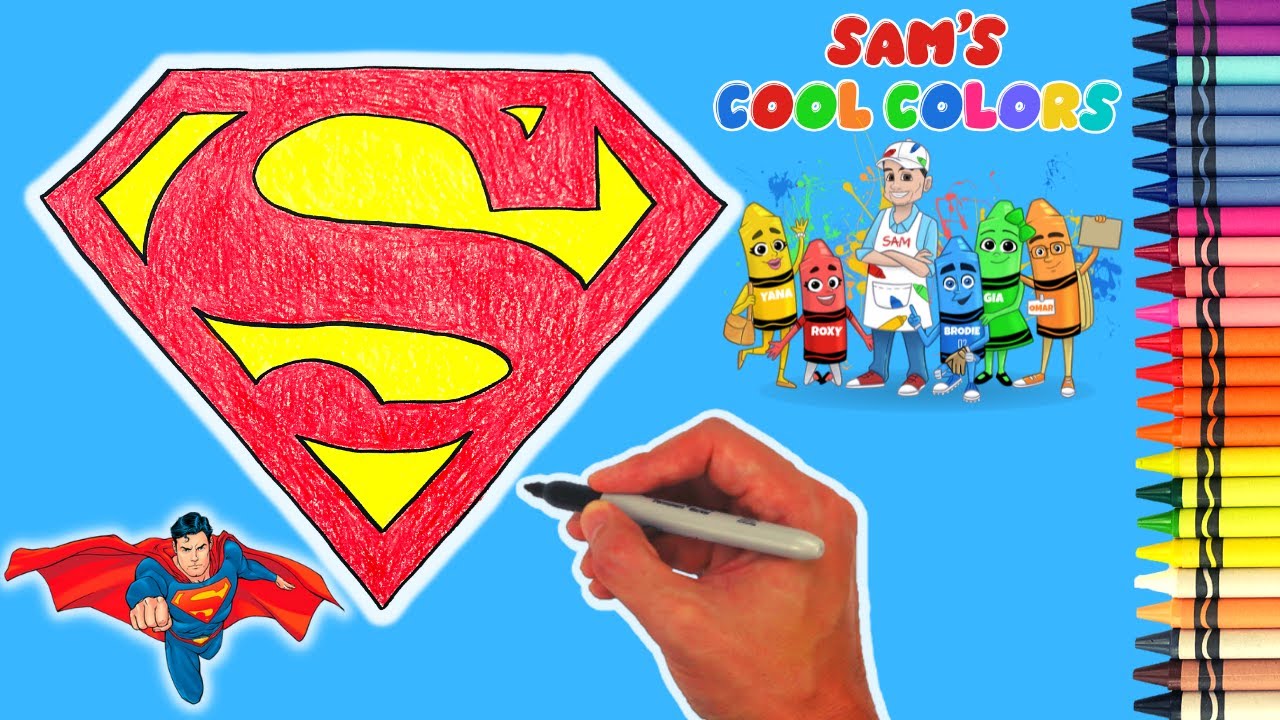 Drawing superman shield easy superman drawing and coloring page