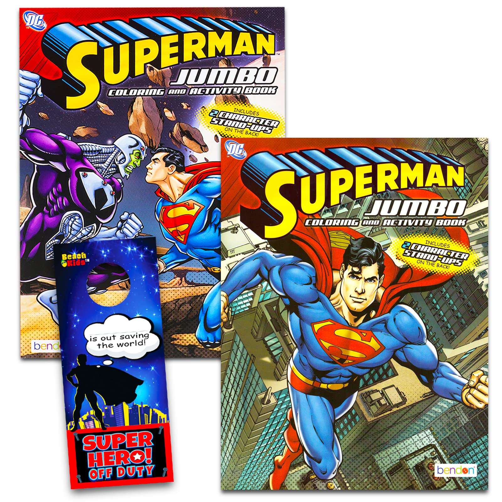 Dc ics superman coloring and activity book set books pgs each toys games