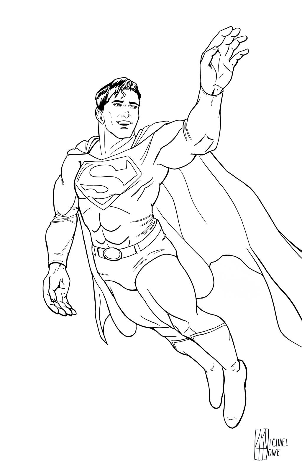 Superman coloring page by michaelhowearts on