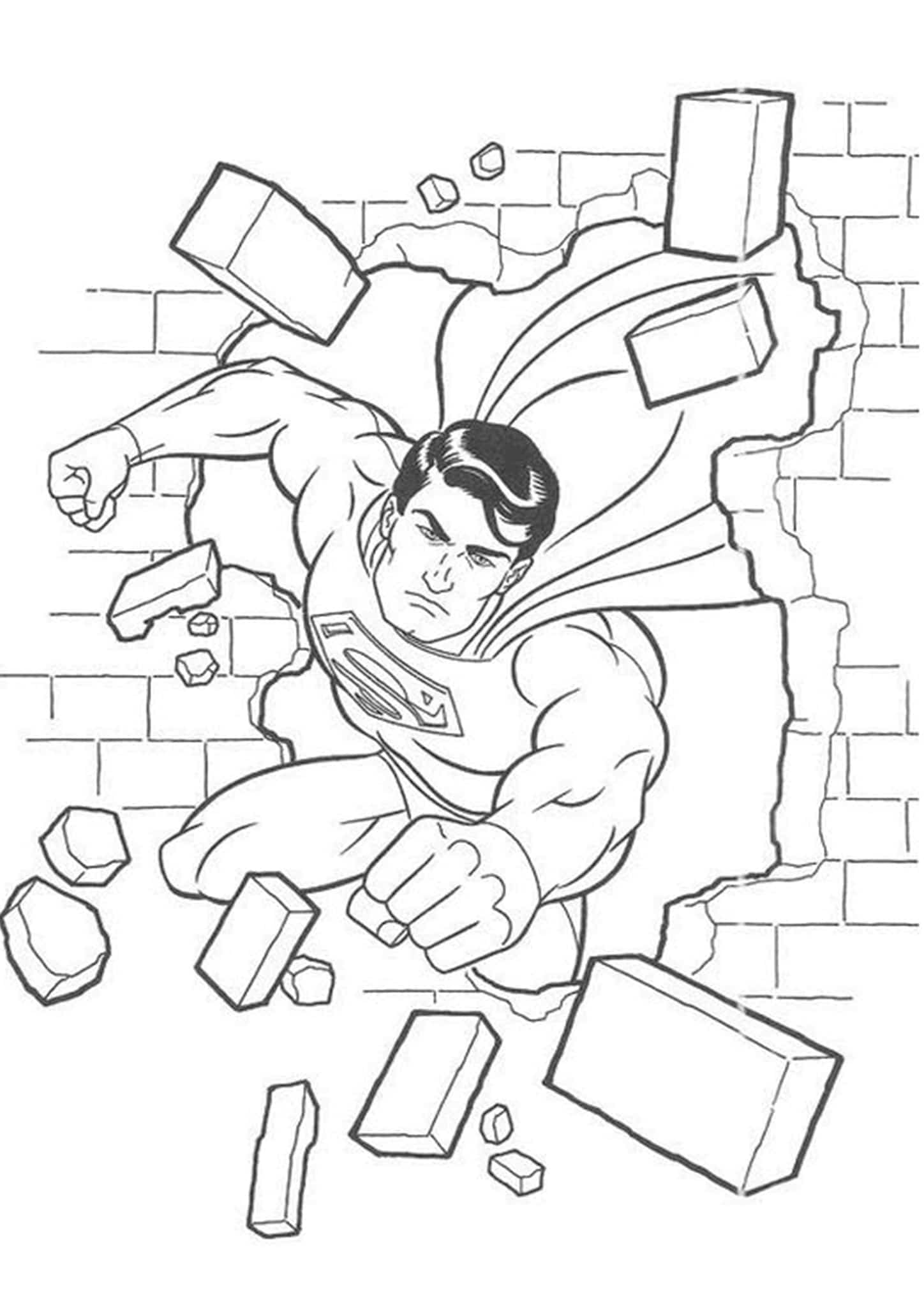 Free easy to print superman coloring pages