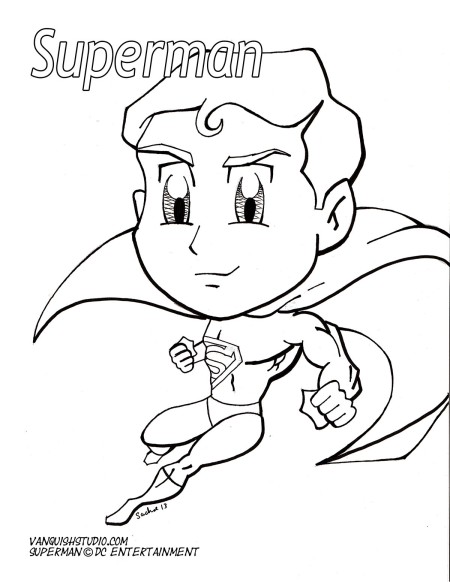 Superman coloring pages vanquish studio