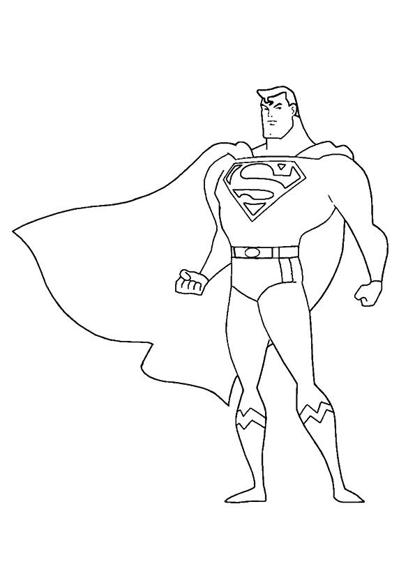 Free printable superman coloring picture assignment sheets pictures for child