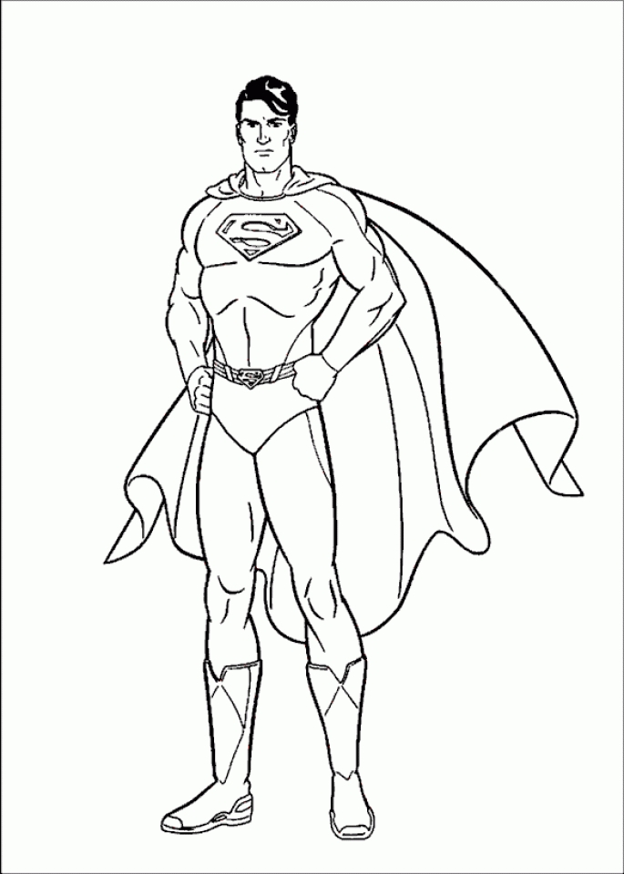 Get this printable superman coloring pages online