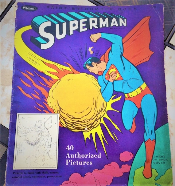 Vintage superman coloring book