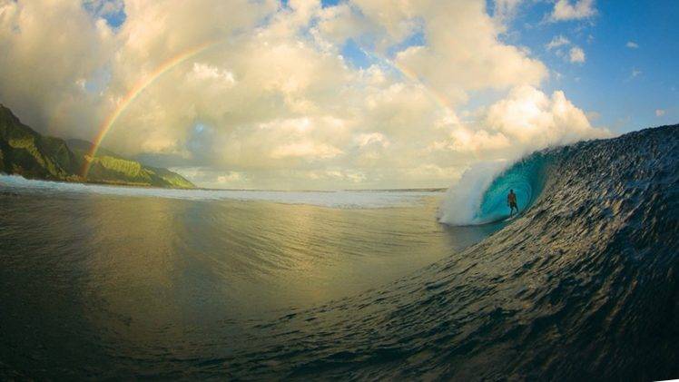 Rainbows waves surfing wallpapers hd desktop and mobile backgrounds
