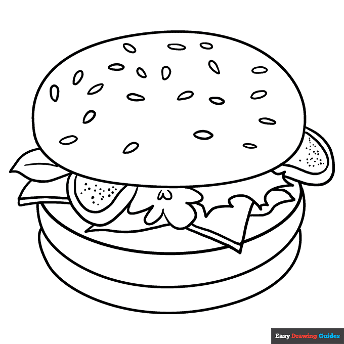 Free printable food coloring pages for kids