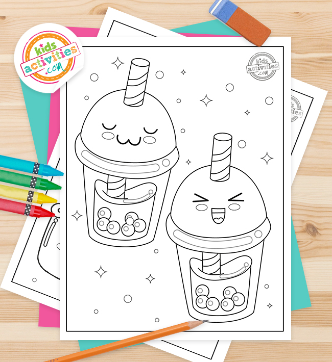 Free kawaii coloring pages cutest ever kids activities blog