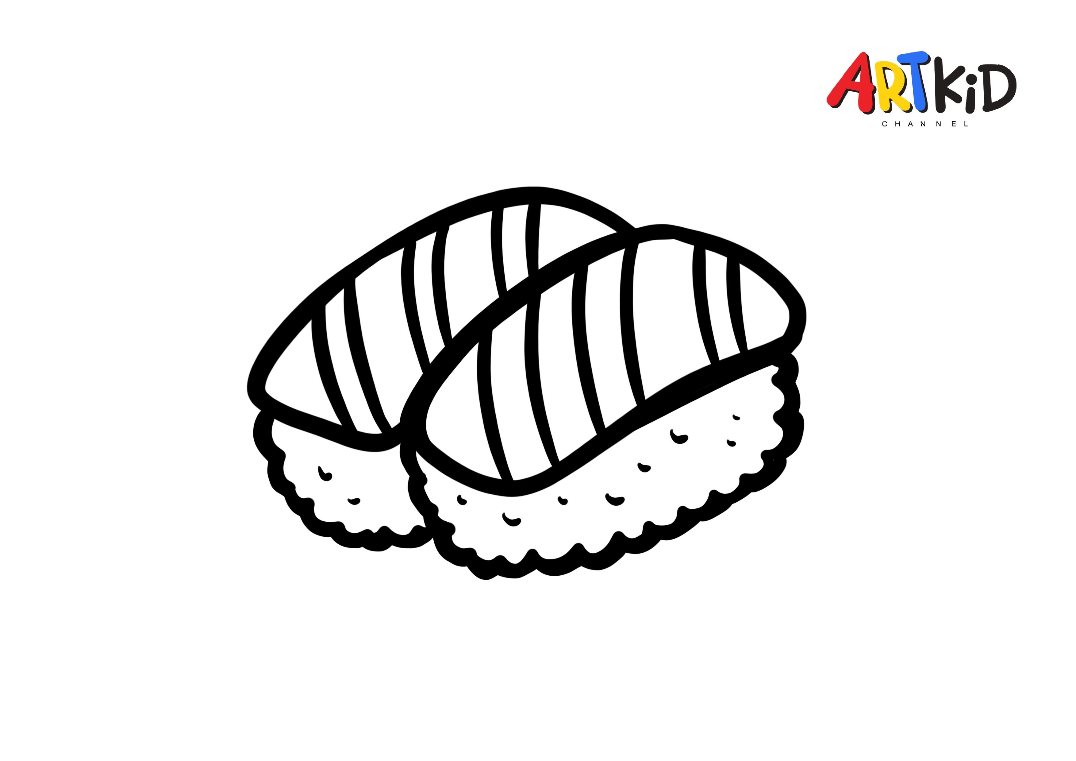 Sushi drawing free printable coloring pages free printable coloring pages coloring pages easy drawings