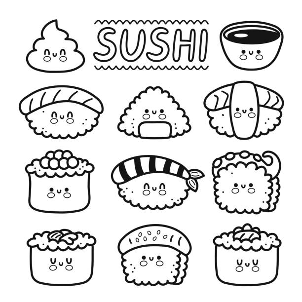 Cute sushi stock photos pictures royalty