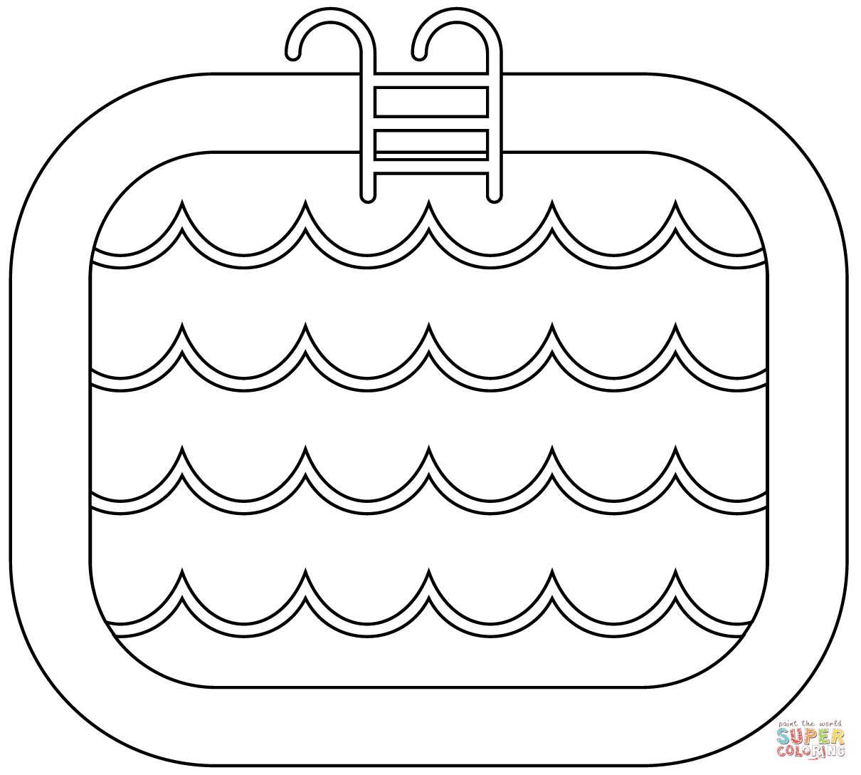 Pool coloring page free printable coloring pages