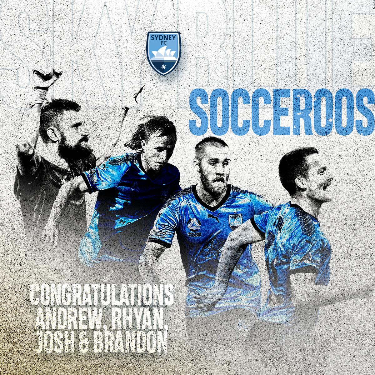 Sydney fc on a big congratulations to redders brandon oneill josh brillante and rhyangrant whove all been selected in the latest socceroos squad
