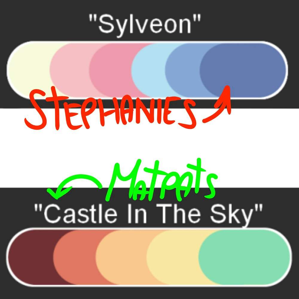 Sylveon in the sky color palette challange game theory amino