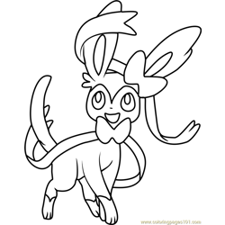 Sylveon coloring pages for kids