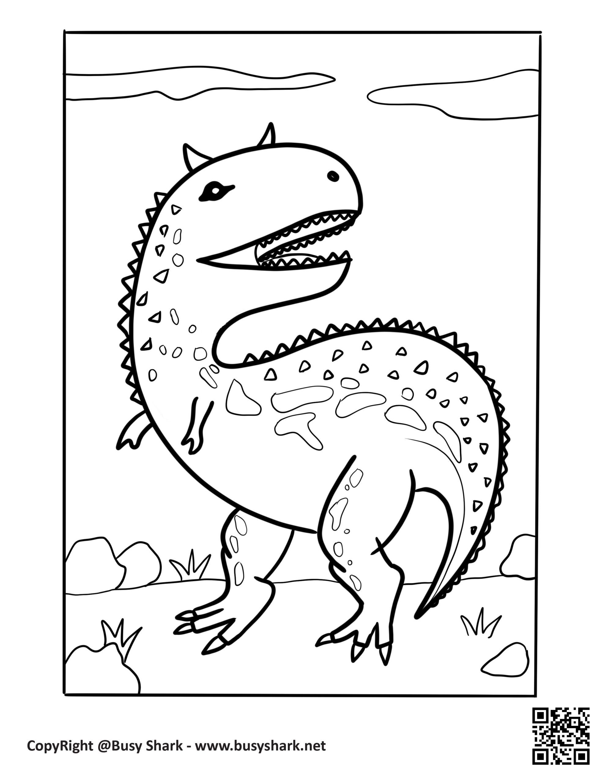 Carnotaurus coloring page free printable