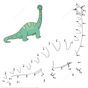 Dinosaurs dot to dots connect the dots worksheets