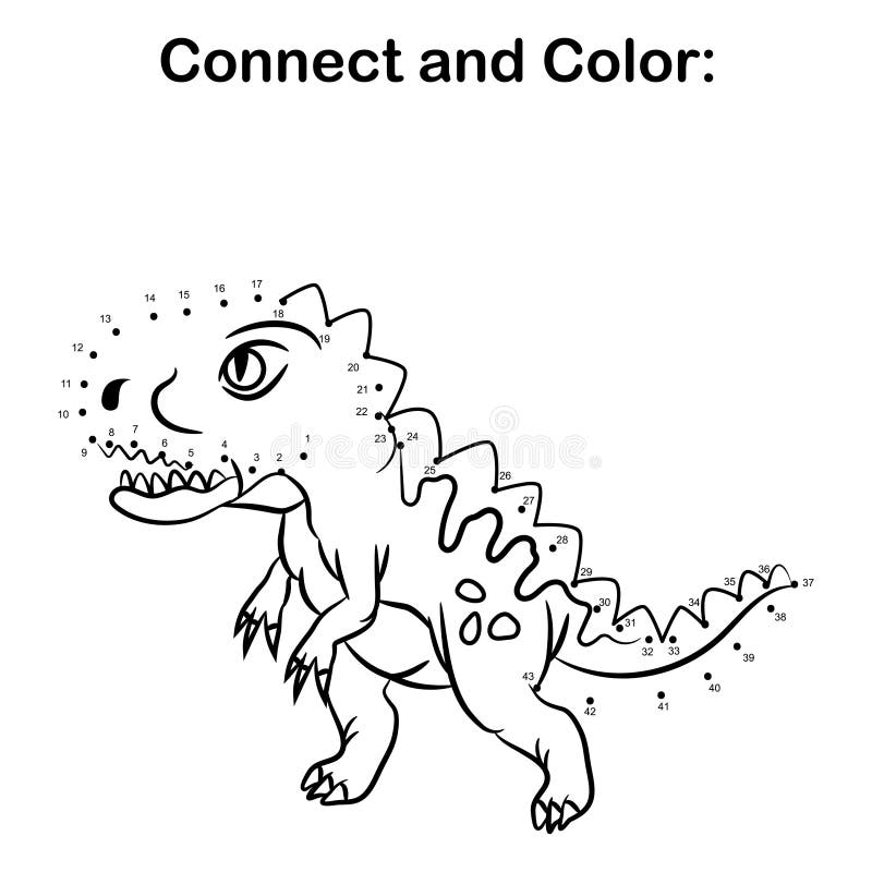 Dinosaur connect dots stock illustrations â dinosaur connect dots stock illustrations vectors clipart