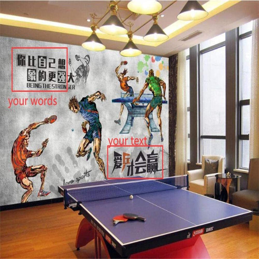 Personalised table tennis hall gym wallpaper d table tennis room industrial cor sport background wall mural wallpaper d x cm diy tools