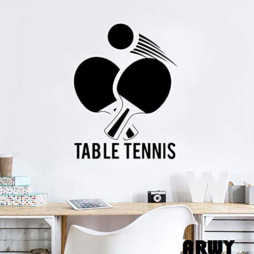Arwy gym wall stickers table tennis wall vyl decal pg pong sport design wall art mural gym wall poster decoration sports lover wallpaper sizex cm home improvement