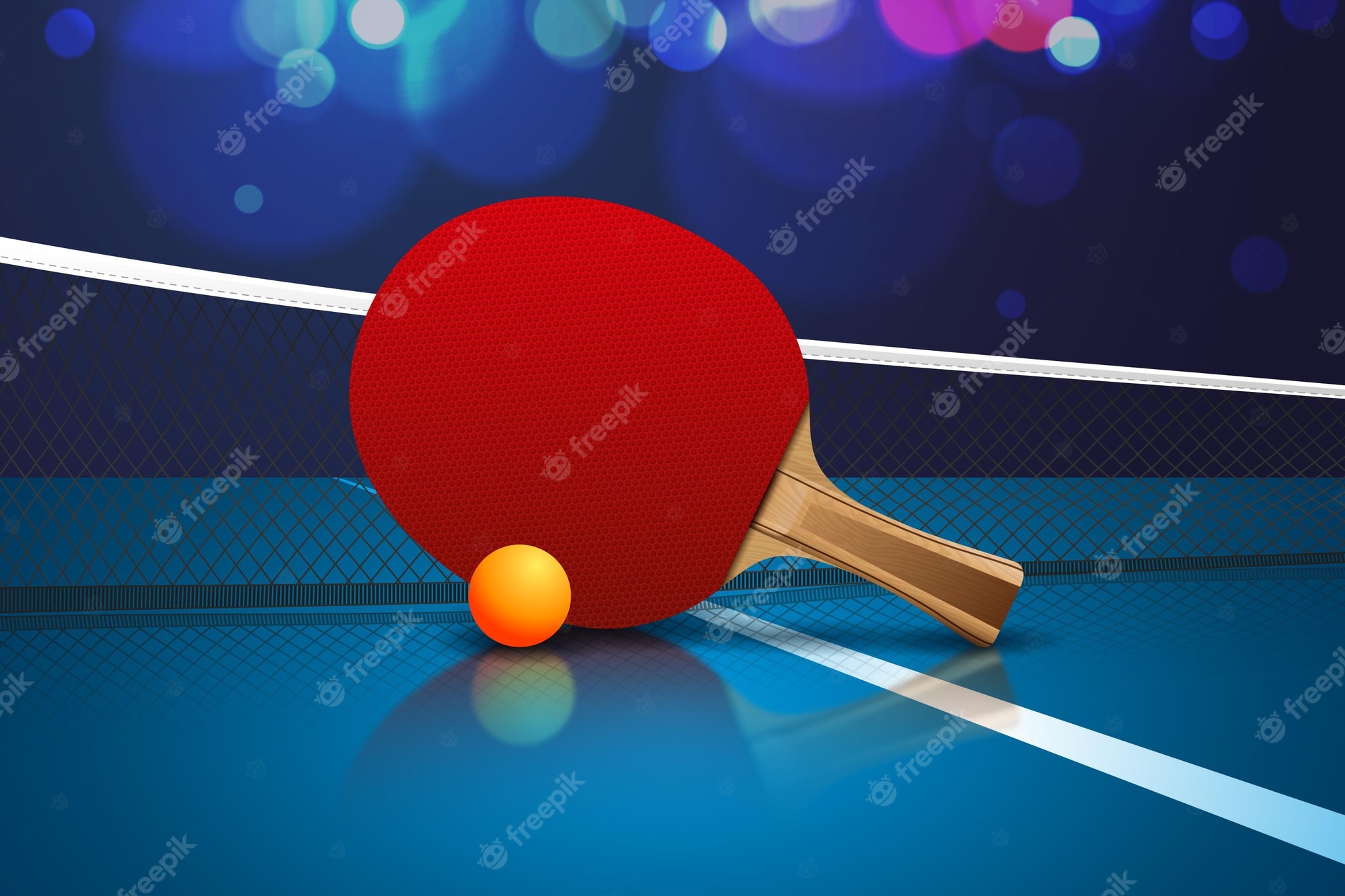 Free vector realistic table tennis background