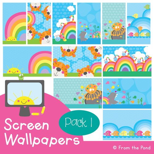 Digital screen wallpapers for a happy creative aesthetic on your phones devices and classroom digital boards â from the pond