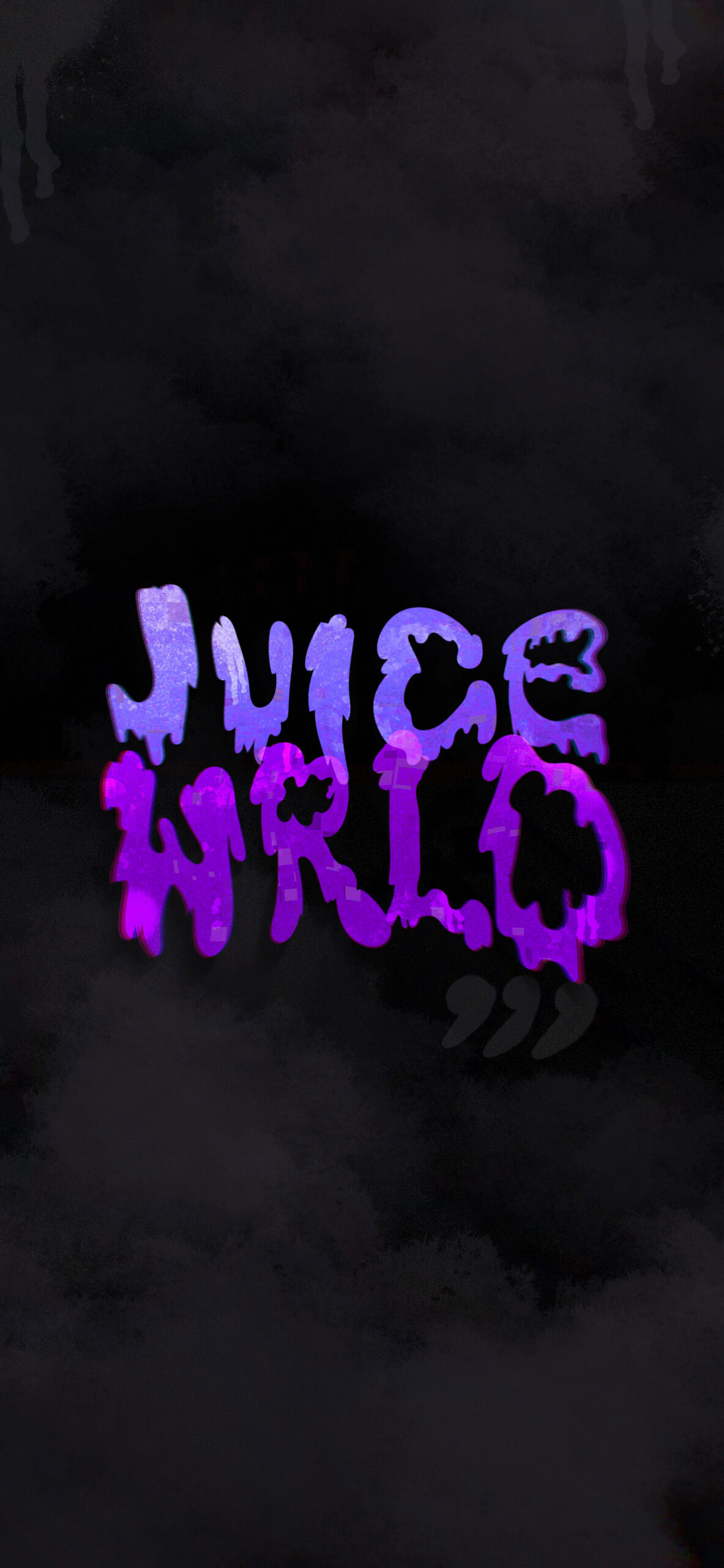Juice wrld wallpaper on black background