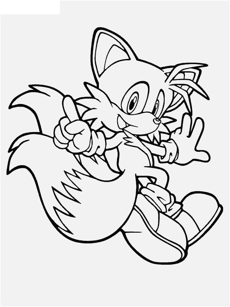 Cute tails coloring page