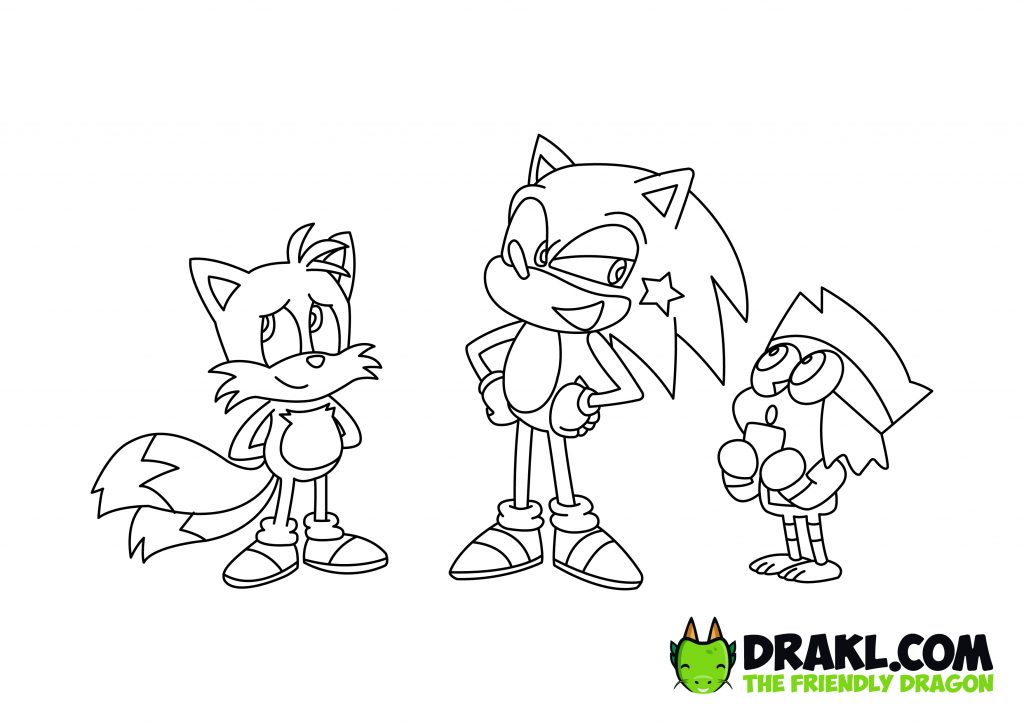 Ok ko lets meet sonic coloring page