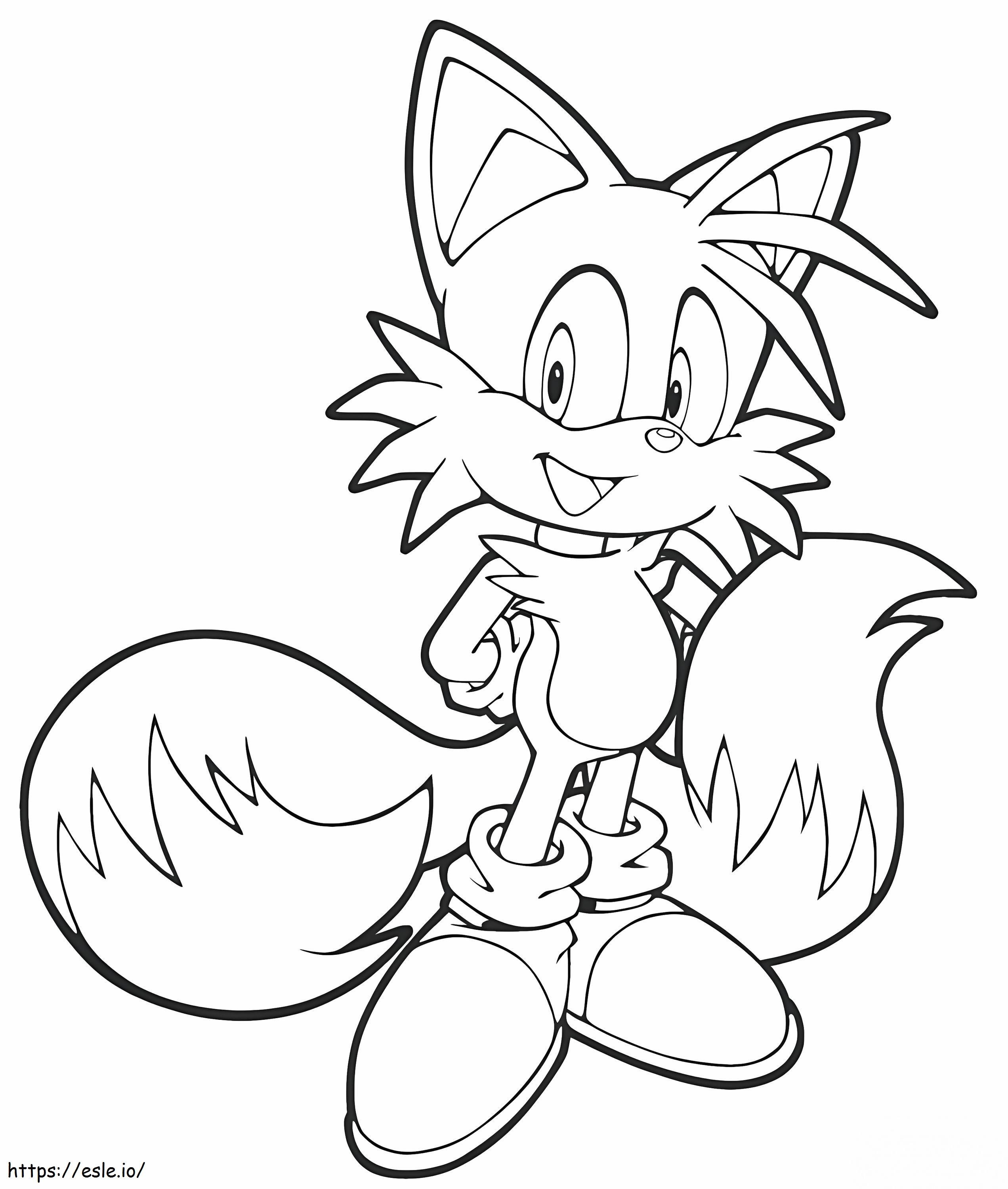 Sonic tails coloring page