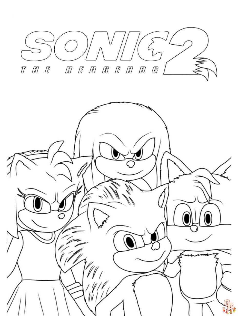 Sonic the hedgehog coloring pages free
