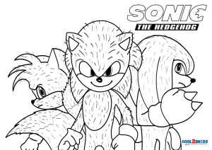 Printable sonic coloring pages for kids