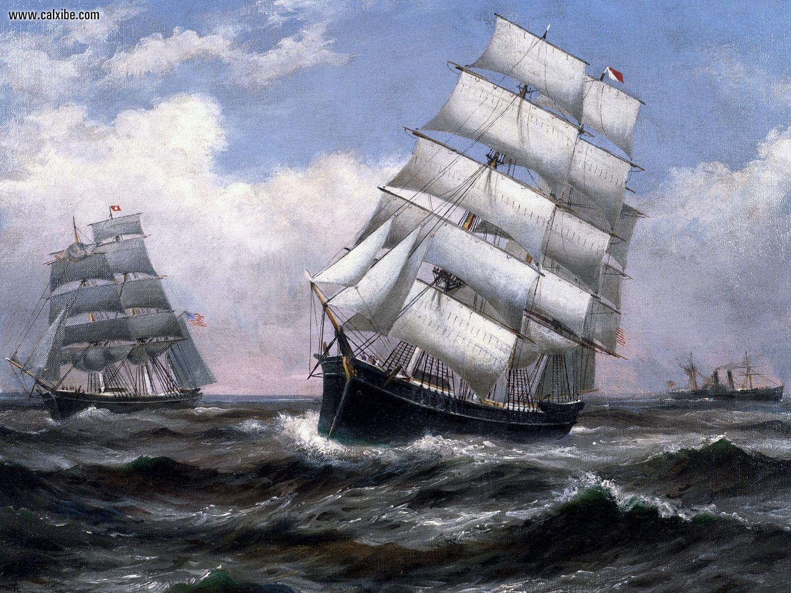 Sailing ship wallpaper