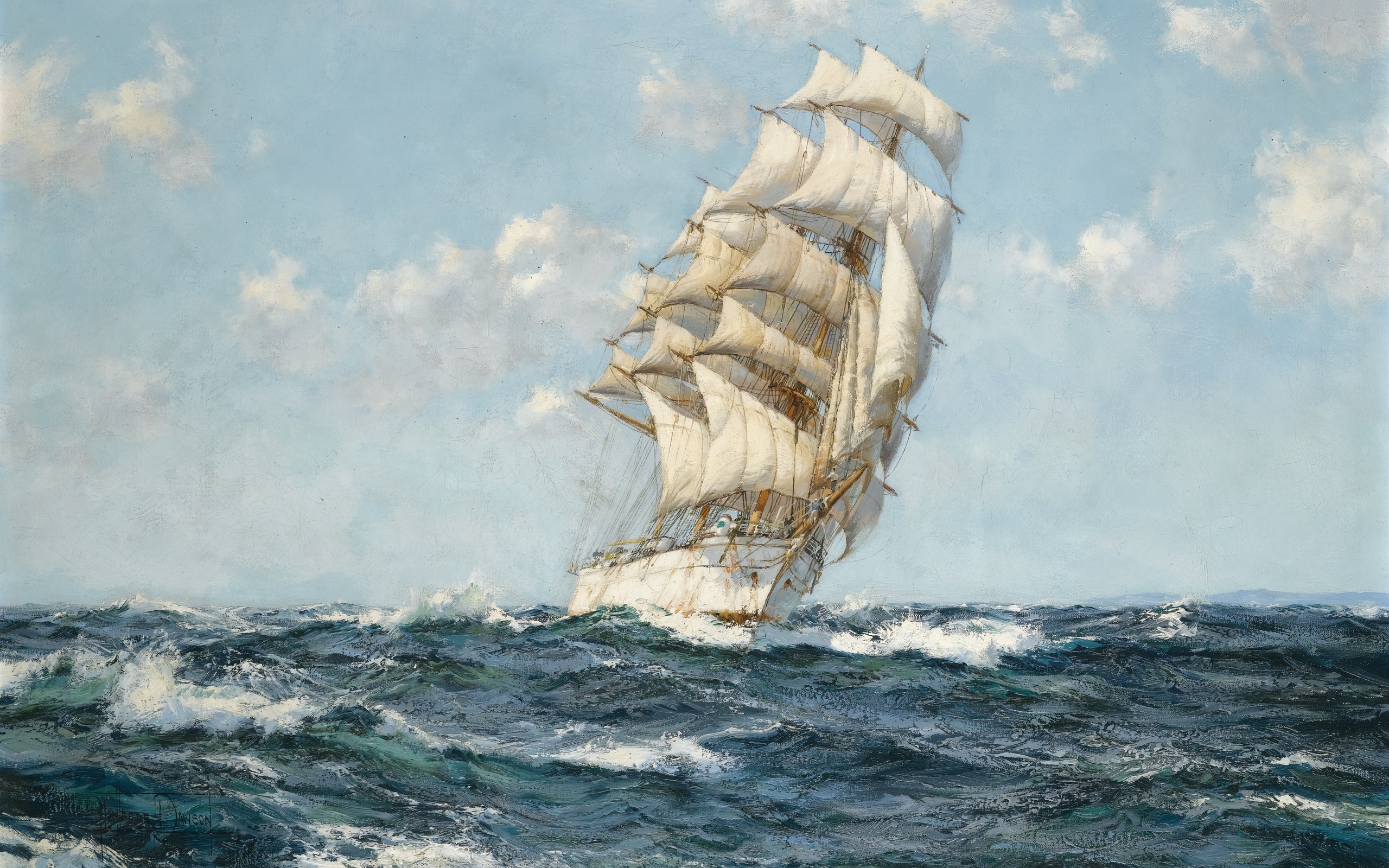 Artistic sailing ship hd papers and backgrounds