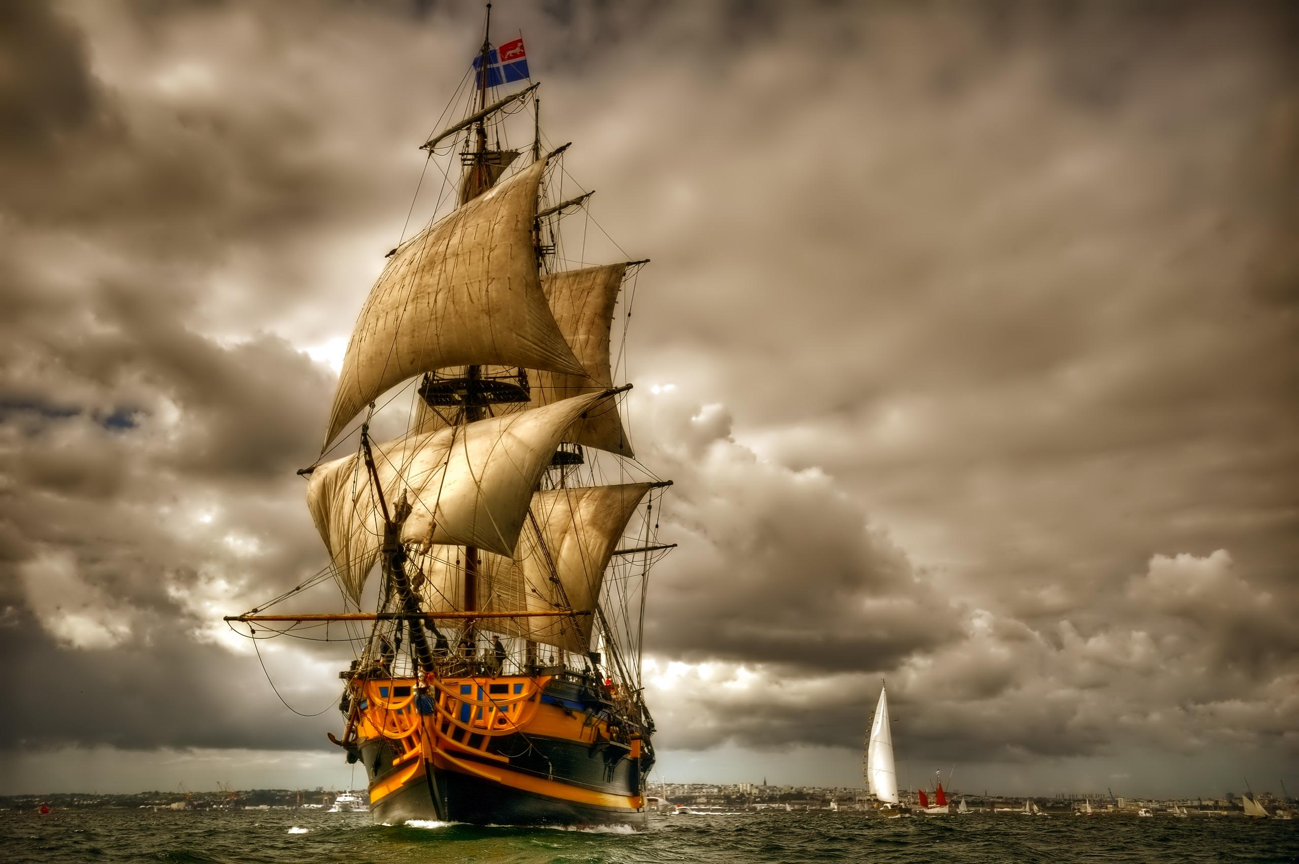 Tall ship wallpapers and backgrounds k hd dual screen