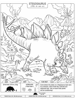 Dinosaur free coloring pages
