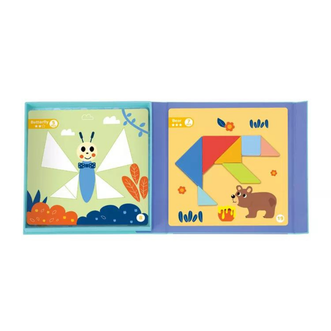 Magnetic tangram puzzle play set â play quietly