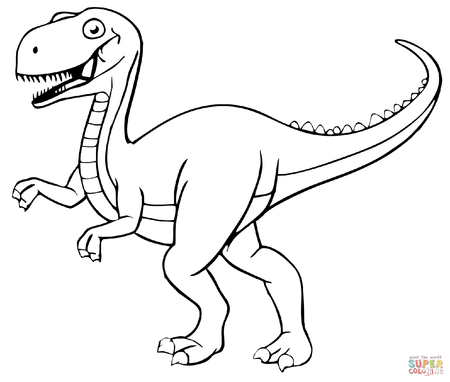 Dinosaur coloring page free printable coloring pages